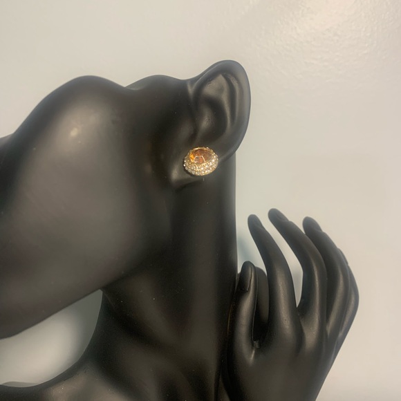 Dark Citrine Post Earrings - Picture 1 of 3